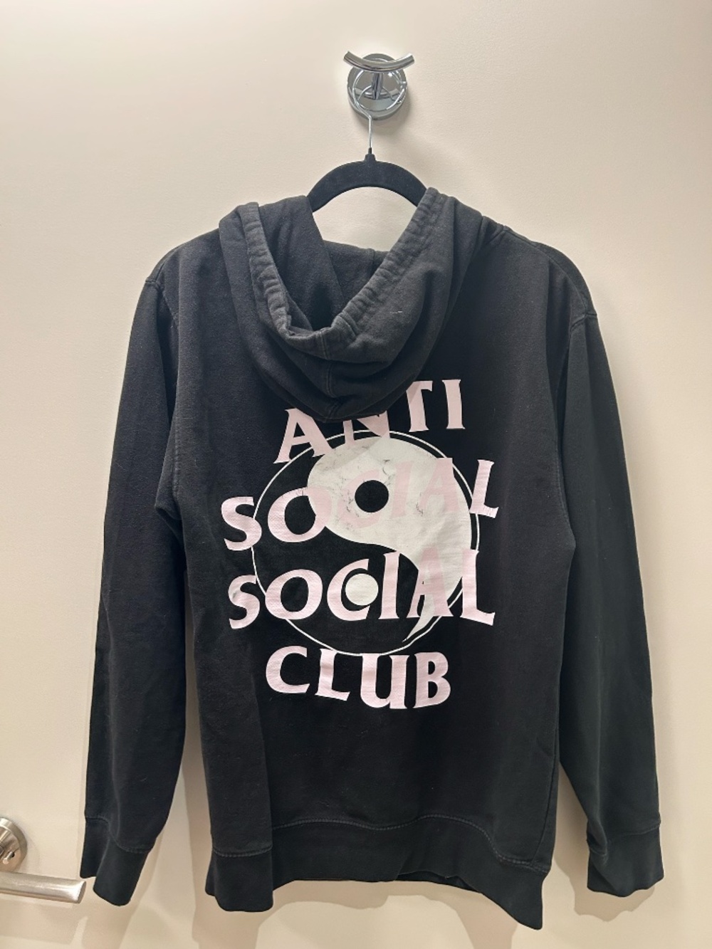 Anti Social Social Club Women's Black and Pink Sweatshirt